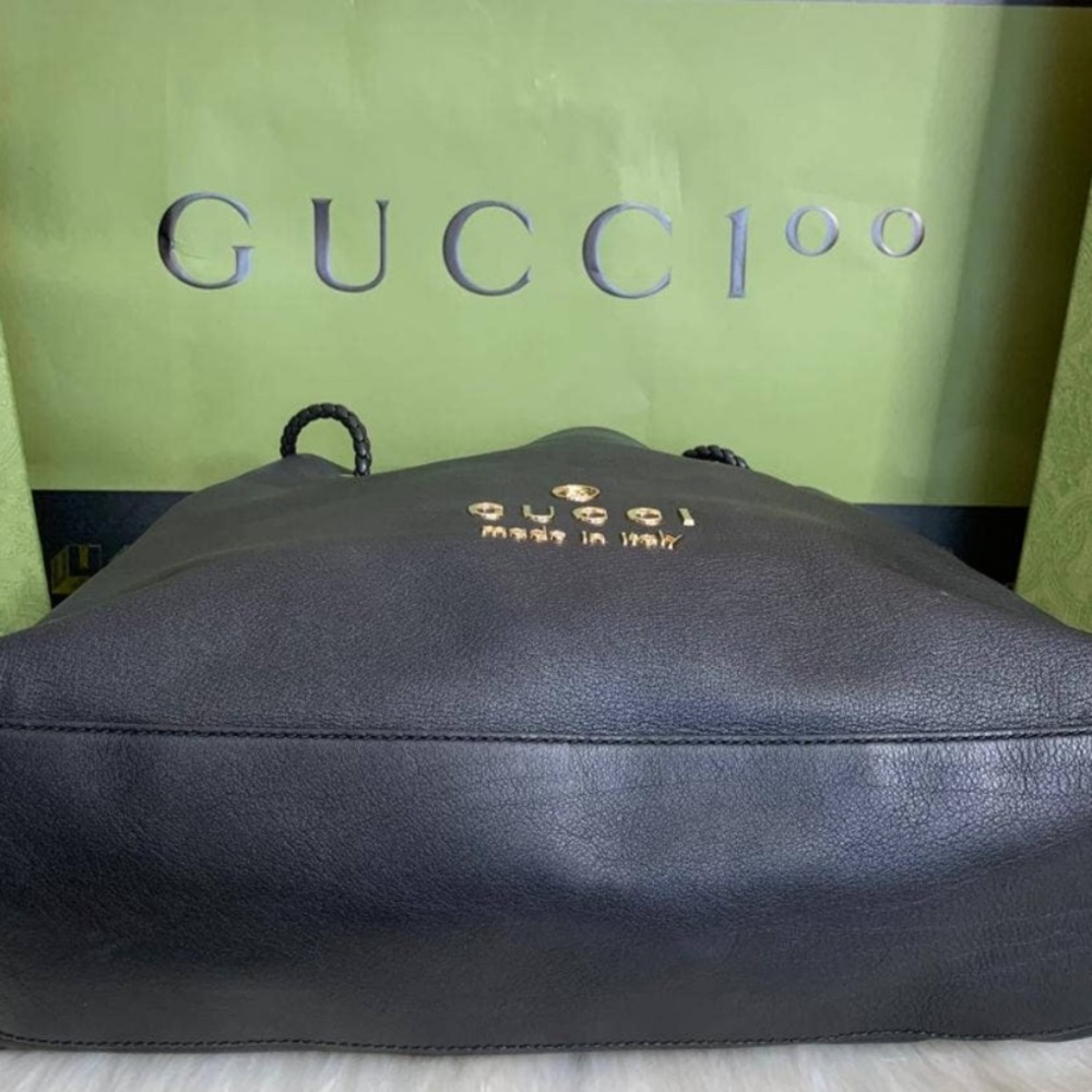 Authentic Gucci black leather shoulder bag - Picture 4 of 15